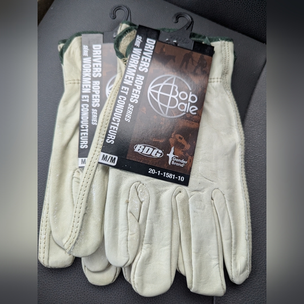 Bob Dale Gloves Leather Driver/Roper Gloves, 12, Grain Cowhide Palm 2 Sz medium